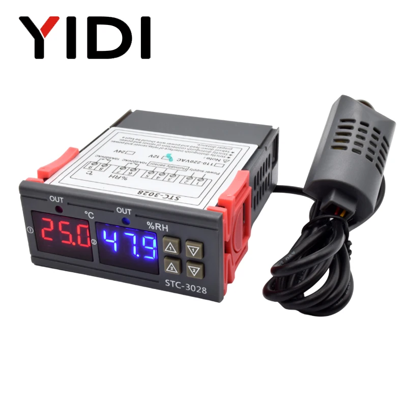 Digital Hygrometer Probe - STC-3028 LED Thermostat numérique température humidité