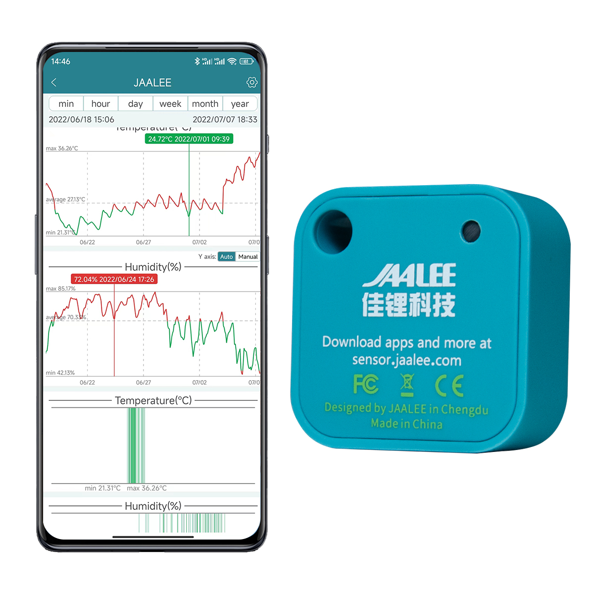 Digital Hygrometer Probe - JAALEE-Capteur de température, humidité, point de