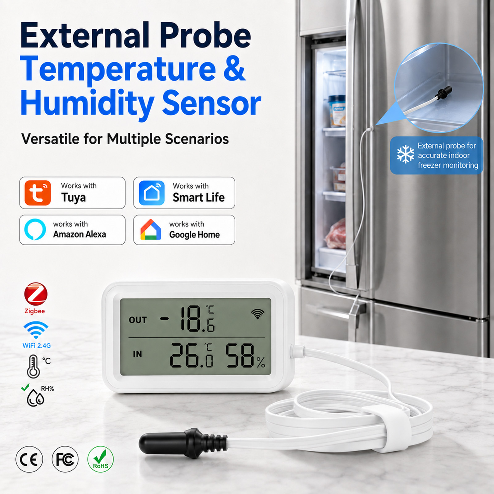 Sonde externe étanche de tempé - Digital Hygrometer Probe avis et prix